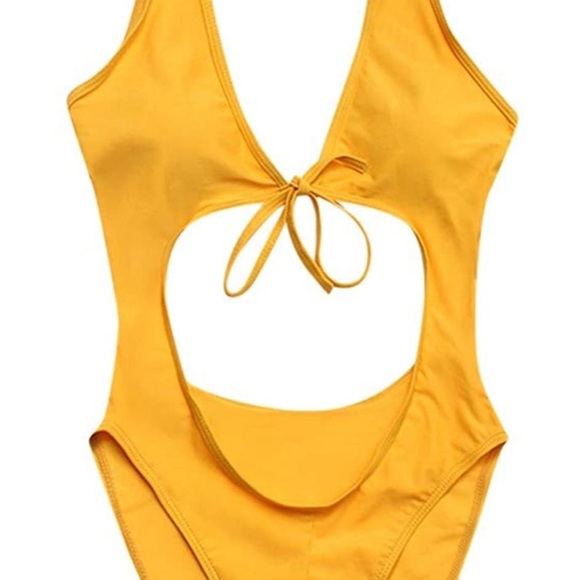 yellow swimsuit size women’s XL so sexy & cute NWT - Picture 4 of 15